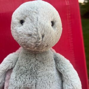 Plush Turtle Toy - Soft Gray